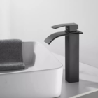 Torneira Banheiro Cascata Monocomando Alta Preto Premium