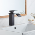 Torneira Banheiro Cascata Monocomando Baixa Preto Premier