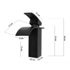 Torneira Banheiro Cascata Monocomando Baixa Preto Premier