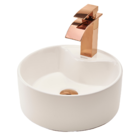 Torneira Banheiro Cascata Monocomando Baixa Rose Gold Cobre