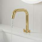 Torneira Banheiro Clean Bica Baixa Dourada com Misturador