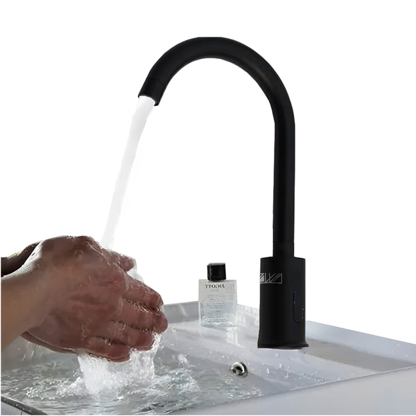 Torneira Banheiro Com Sensor de Presença Automático Preta