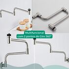 Torneira Banheiro Cozinha Gourmet Parede Articulavel Curvada