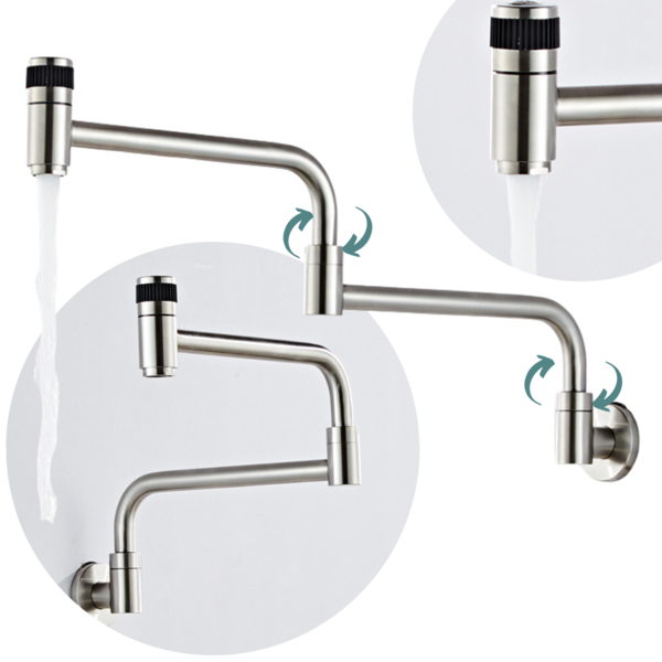 Torneira Banheiro Cozinha Gourmet Parede Articulavel Curvada