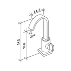 Torneira Banheiro De Mesa Cromada Goa Cross Tigre 1/4