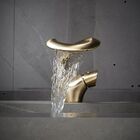 Torneira Banheiro Dourada Luxo Dubai Monocomando Cobre 100% M