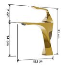 Torneira Banheiro Dourada Luxo Paris Monocomando 100% Metal P