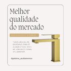 Torneira Banheiro Dourada Luxo Viena Monocomando Aço Inox 304