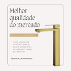 Torneira Banheiro Dourada Luxo Viena Monocomando Aço Inox 304