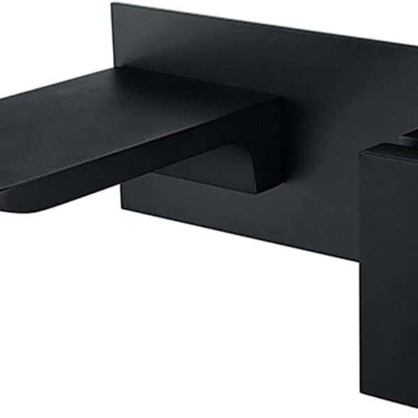 Torneira Banheiro E Lavabo De Parede Monocomando - Preta