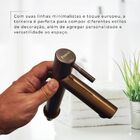 Torneira Banheiro Lavabo Aço Inox para Água Fria Rose Escuro