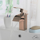Torneira Banheiro Lavabo Cascata Rose Gold Misturador Monocom