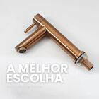 Torneira Banheiro Lavabo de Bancada Media Bica Reta Marrom Go