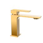 Torneira Banheiro Lavabo Dourada Monocomando Bica Baixa Doha