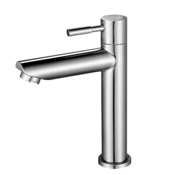 Torneira Banheiro Lavabo Inox 304 Escovada Curta Baixa 1/4 Vo