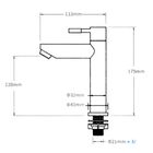 Torneira Banheiro Lavabo Inox 304 Preta Fosco Curta Baixa 1/4
