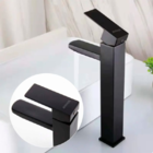 Torneira Banheiro Lavabo Luxo Monocomando Alta Metal Preta