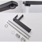 Torneira Banheiro Lavabo Luxo Monocomando Alta Metal Preta