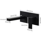 Torneira Banheiro Lavabo Parede Monocomando Misturador Preta