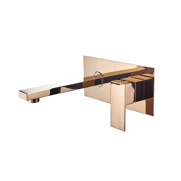 Torneira Banheiro Lavabo Parede Monocomando Misturador Rose G