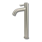 Torneira Banheiro Lavabo Pia Bica Alta 1/4 De Volta aço inox