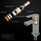 Torneira Banheiro/Lavabo/Pia Luxo Quadrada ¼ De Volta