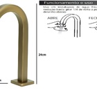 Torneira Banheiro Lavat. Quadrada Dourada Gold Pratica Clean