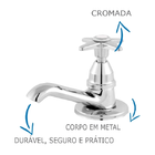 Torneira Banheiro Lavatório 1193 C 23 Oliveira Metais