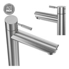 Torneira Banheiro Lavatorio Bica Alta 1/4 De Volta Aço Inox E