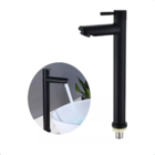 Torneira Banheiro Lavatorio Bica Alta 1/4 De Volta Preto Fosc