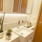 Torneira Banheiro Lavatório De Mesa Bica Slim Móvel Cromada