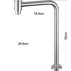 Torneira Banheiro Lavatório Inox Mesa Longa 35 Cm Preta Nox09