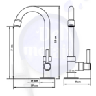 Torneira Banheiro Lavatório Mesa Bica Móvel 1/4 De Volta C70