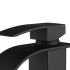 Torneira Banheiro Lavatório Monocomando Longa Cascata Preta M