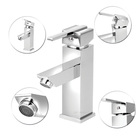 Torneira Banheiro Lavatório Monocomando Quadrado Luxo