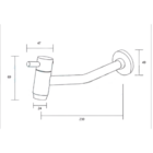 Torneira Banheiro Lavatório Parede Aço Escovado Luxo 1/4v
