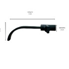 Torneira Banheiro Lavatório Parede Preto Black Metal 1/4v