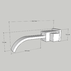 Torneira Banheiro Lavatório Parede Quadrada Preto Luxo