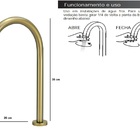 Torneira Banheiro/lavatório Pratica Clean Dourada Gold Alta
