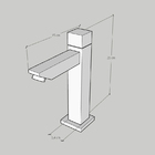 Torneira Banheiro Lavatorio Quadrada Mesa Preto Fosco Luxo
