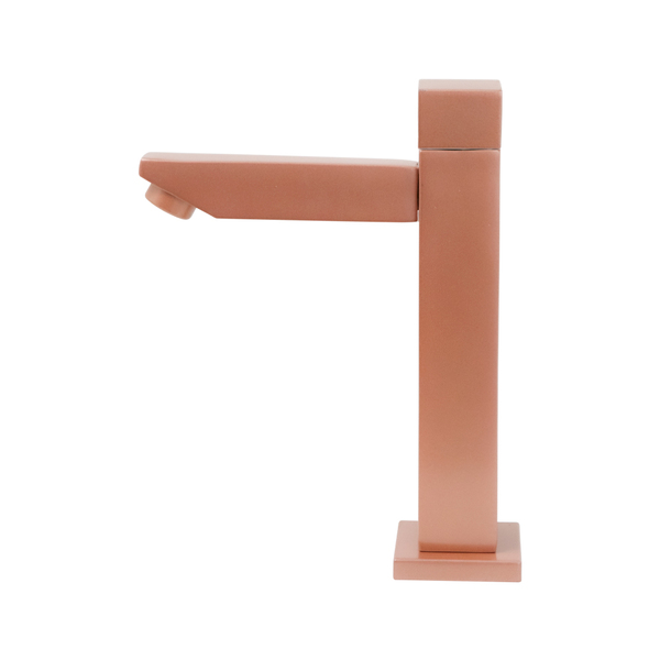 Torneira Banheiro Lavatorio Quadrada Mesa Rose Gold Luxo