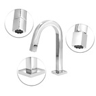 Torneira Banheiro Lavatório Quadrada Pratica Clean Metal Cr.