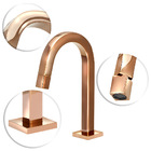 Torneira Banheiro Lavatório Quadrada Rose Gold Pratica Clean