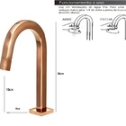 Torneira Banheiro Lavatório Quadrada Rose Gold Pratica Clean