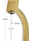 Torneira Banheiro Link Quadrada Bica Baixa Dourada