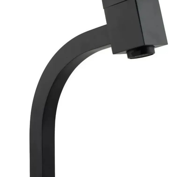 Torneira Banheiro Luxo Preto Fosco Baixa Quadrada Black Cuba
