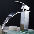 Torneira Banheiro Mesa Bancada Quadrada Monocomando Cromada L