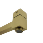 Torneira Banheiro Mesa Quadrada Alta Dourado Fosco Gold Luxo