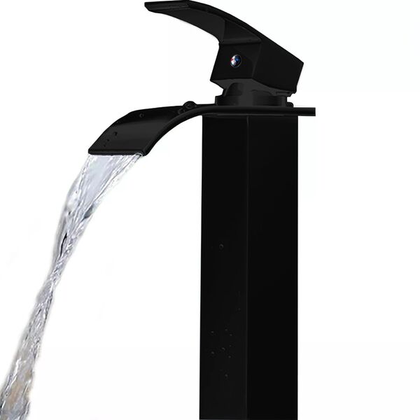 Torneira Banheiro Mistador Monocomando Bica Alta Preta Roma