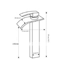 Torneira Banheiro Mistador Monocomando Bica Alta Rosé Gold Ro